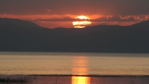 Beyşehir Gölü Milli Parkı'nda "gurup vakti" görsel şöleni