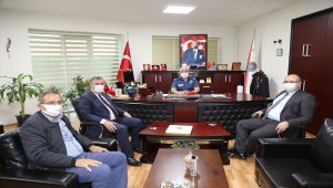 Çubuk'ta Keleş ve Demirbaş'tan, yeni Emniyet Müdürü Güzel'e ziyaret