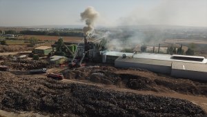 Eskişehir'de sunta fabrikasında çıkan yangın söndürüldü