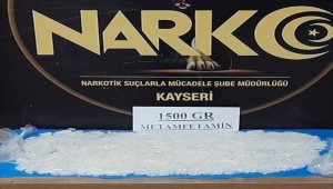 Kayseri'de 1,5 kilogram sentetik uyuşturucu ele geçirildi