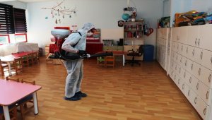 Nevşehir'deki okullarda dezenfekte çalışması
