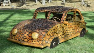 Başkentte atık ağaçlardan üretilen ahşap figürler parklarda yerini aldı