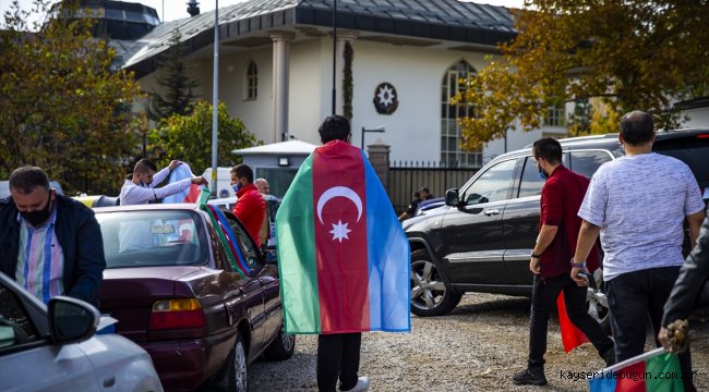 Başkentte Azerbaycan'a destek konvoyu