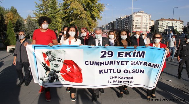 CHP Kayseri İl Başkanlığı "Cumhuriyet Yürüyüşü" düzenledi