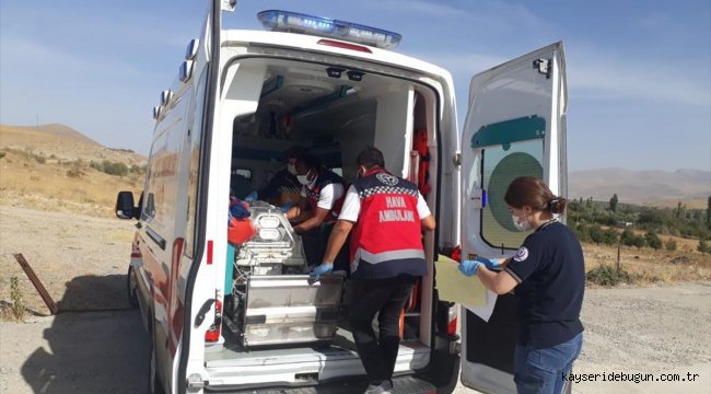 Helikopter ambulans yenidoğan bebek için havalandı