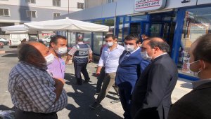 Hüyük'te kaymakam ve belediye başkanı koronavirüs denetiminde