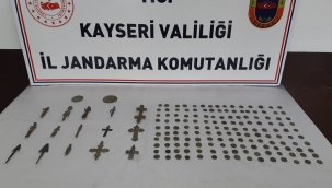Kayseri Asayiş: 5 kişi Bizans dönemine ait 153 sikke ve tarihi objeler ile yakalandı