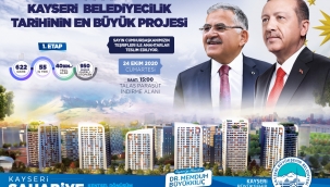 Kayseri Belediyecilik tarihinin en büyük projesinde şimdi teslim zamanı. 622 daire, 55 işyeri Cumhurbaşkanı tarafından teslim edilecek