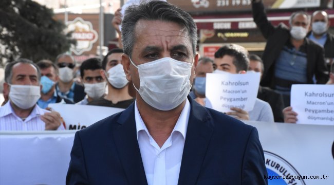  Kayseri Gönüllü Kültür Kuruluşları, Macron'un İslam karşıtı açıklamalarını protesto etti