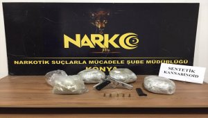 Konya'da uyuşturucu operasyonunda 3 zanlı gözaltına alındı