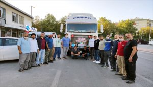 Konya'dan Suriye'ye 3 tır yardım gönderildi