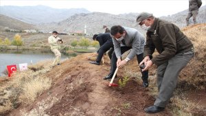 Ahırlı'da 800 fidan toprakla buluşturuldu