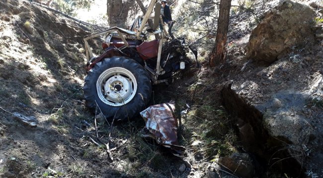 Beypazarı'nda traktör uçuruma devrildi: 2 ölü