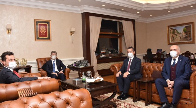 Kaymakam Aksoy ile Belediye Başkanı Acar'dan İçişleri Bakan Yardımcısı İnce'ye ziyaret 