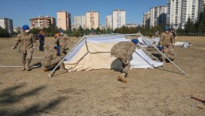 Kayseri'de jandarmaya "doğal afetler ve çadır kurma eğitimi verildi 