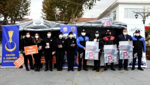 Kırşehir'de kadına yönelik şiddete karşı polis ve jandarma ortak etkinlik yaptı