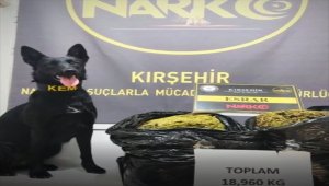 Kırşehir'de patates çuvallarına gizlenmiş 19 kilogram esrar ele geçirildi