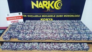 Konya'da 16 bin 800 sentetik ecza hap ele geçirildi
