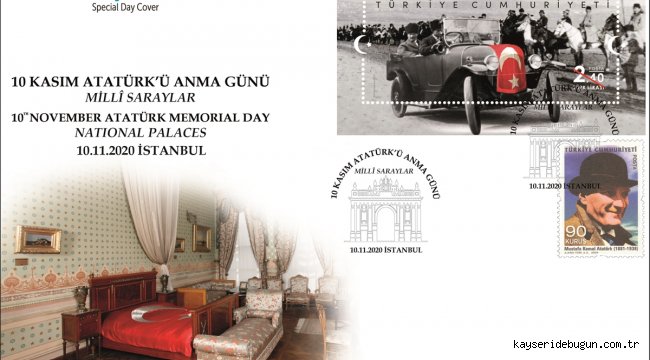 PTT'den 10 Kasım Atatürk'ü Anma Günü için özel gün zarfı