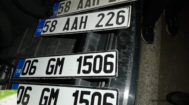 Sivas'ta sahte plaka kullanan sürücüye 28 bin lira ceza 