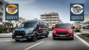 Euro NCAP'in ilk kez düzenlediği aktif güvenlik testinde Ford Transit ve Transit Custom'a 2 ödül