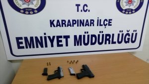 Karapınar'da ruhsatsız tabanca ele geçirildi