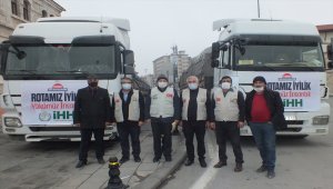 Nevşehir, Kırşehir ve Sivas'ta İHH'nin yardım tırları Suriye'ye gönderildi