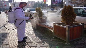 Beypazarı'nda Kovid-19'a karşı dezenfekte çalışmaları sürüyor