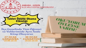 Güdül'de kitap okuma etkinliği 