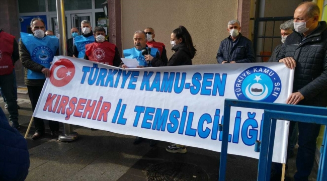 Kırşehir'de Türkiye Kamu-Sen üyelerinden ek zam talebi