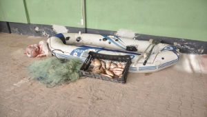 Kızılırmak'ta kaçak balık avlayan 2 kişiye ceza