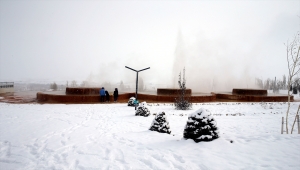 "Sivas'ın Pamukkalesi" Altınkale'de, karın ardından kartpostallık görüntüler oluştu