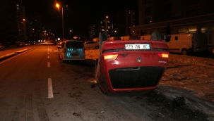 Kayseri'de otomobiliyle kaza yapan alkollü sürücüye sokağa çıkma kısıtlamasını ihlalden ceza yazıldı