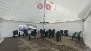 Keçiören Belediyesi'nden Tepebaşı Ağız ve Diş Sağlığı Hastanesi'ne ısıtıcılı bekleme çadırı