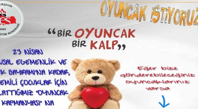 Kırşehir'de onkoloji servislerinde tedavi gören çocuklar için oyuncak kampanyası başlatıldı