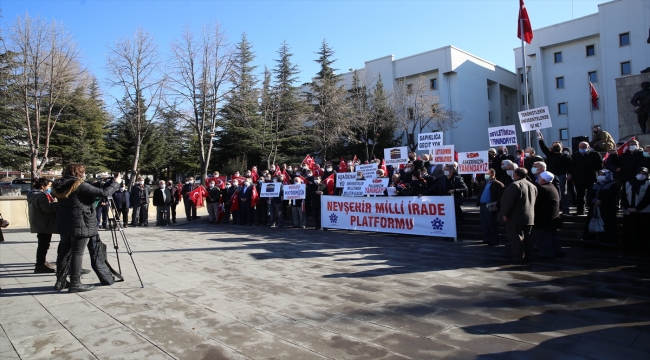 Nevşehir'de Milli İrade Platformundan Boğaziçi Üniversitesindeki protestolara tepki