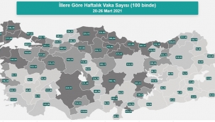 Her 100 bin kişide görülen Kovid-19 vaka sayılarını açıkladı