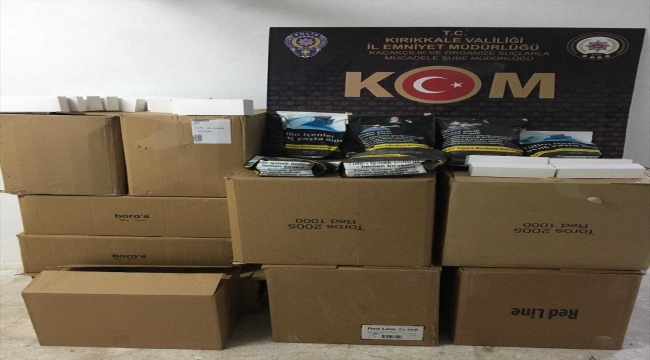 Kırıkkale'de 149 kilogram kaçak tütün ve 10 bin makaron ele geçirildi