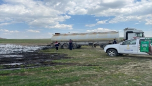 Ankara'da lisanssız atık yağ taşıyan sürücüye 402 bin lira ceza kesildi