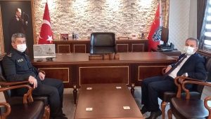 Beypazarı Kaymakam Bilal Bozdemir, İlçe Emniyet Müdürü Hasan Ünlü'yü ziyaret etti