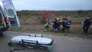 Beyşehir'de minibüs devrildi: 1 yaralı