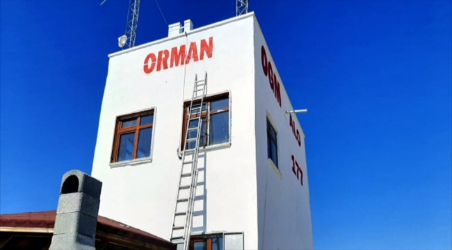 Kırşehir'de Kervansaray Dağı'ndaki yangın gözetleme kulesi onarıldı
