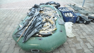 Kızılırmak'ta kaçak yollarla balık avlayan 3 şüpheli yakalandı