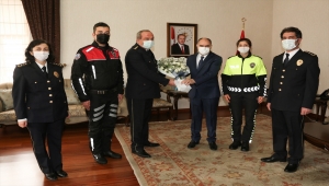 Konya Valisi Vahdettin Özkan'a emniyetten "Polis Haftası" ziyareti