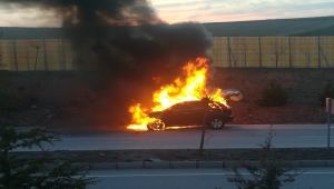 Sivas'ta hareket halindeki cipte çıkan yangın söndürüldü
