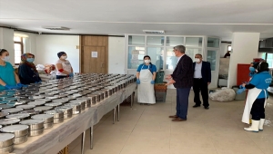 Beyparazı Belediye Başkanı Tuncer Kaplan'dan aşevine ziyaret