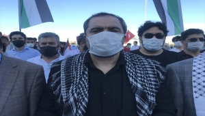 Konya'da İsrail'in Filistinlilere saldırıları konvoy oluşturularak protesto edildi