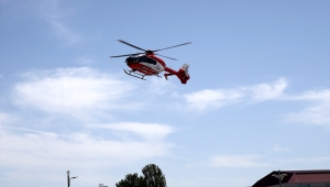 Sivas'ta ambulans helikopter Kovid-19 hastası için havalandı