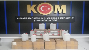 Ankara'da kaçakçılık operasyonunda 1600 litre sahte alkollü içki ele geçirildi