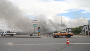 Başkentte kimyasal madde üreten bir iş yerinde yangın çıktı 